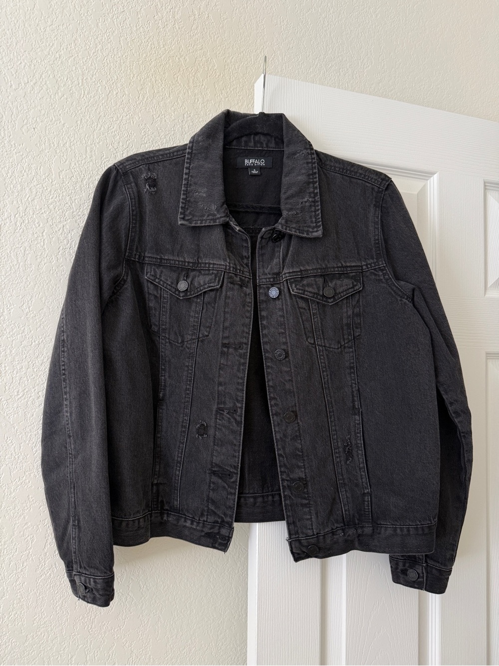 Buffalo David Bitton Black Wash Denim Jacket Size Small